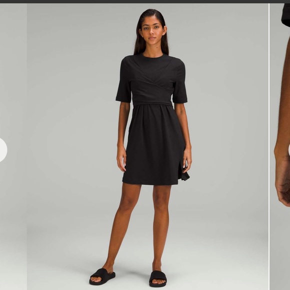 lululemon athletica Dresses & Skirts - Lululemon Cotton Wrap-Front T-Shirt Dress
